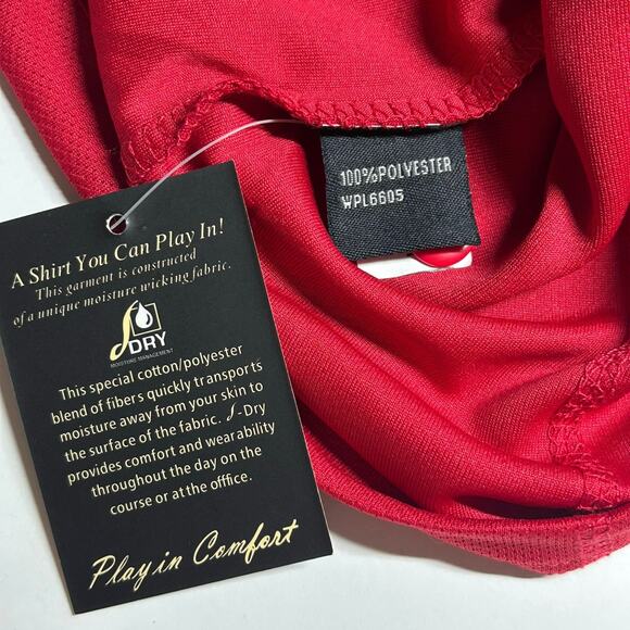 Reebok Men's Short Sleeve Golf Performance Red Polo Shirt 4XL New - Picture 5 of 6